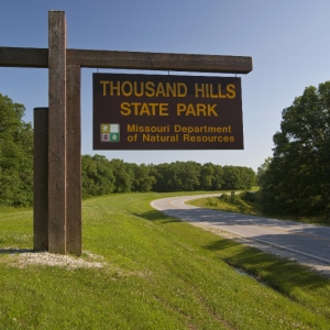 Thousand Hills State Park Sign