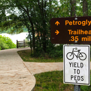 Petroglyph and Trailhead at Thousand Hills State Park