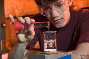 Working in a lab